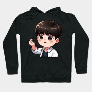 Cool Guy Korean Finger Hearts Kpop Hoodie